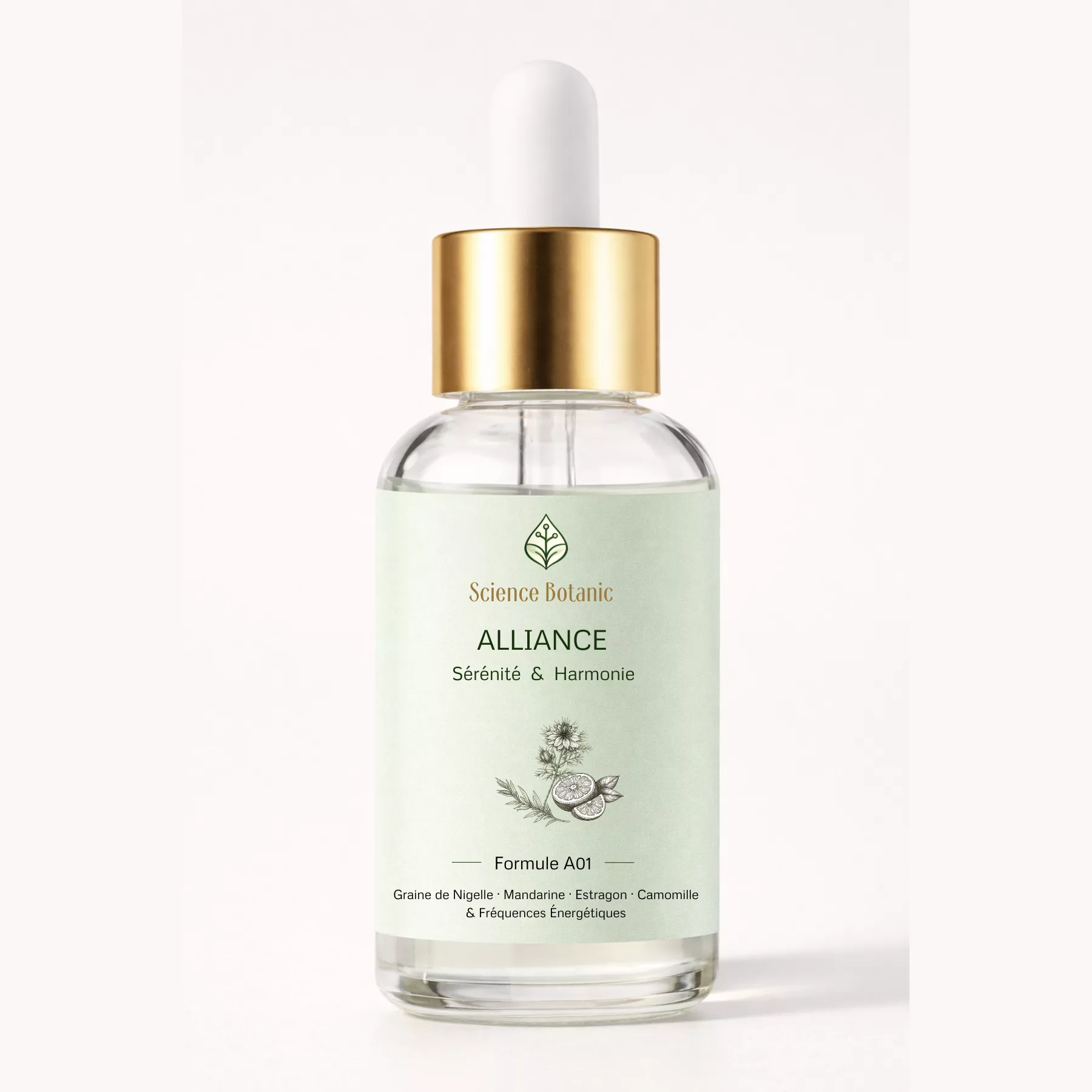 Flacon de sérum naturel Science Botanic - Alliance A01